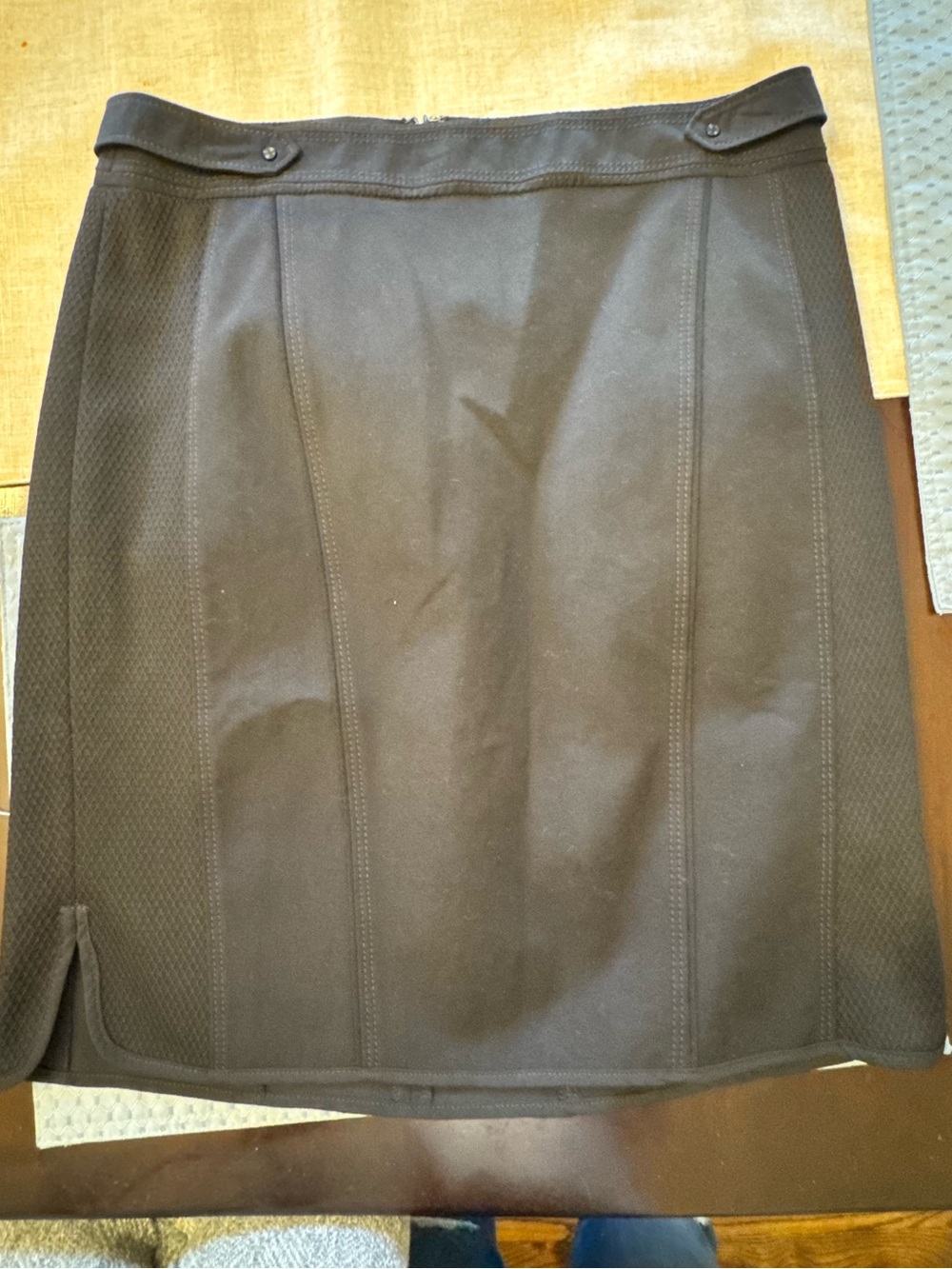 White House Black Market Black Pencil Skirt with Panel Detail